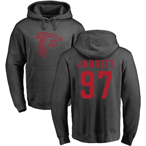 Atlanta Falcons Men Ash Grady Jarrett One Color NFL Football 97 Pullover Hoodie Sweatshirts